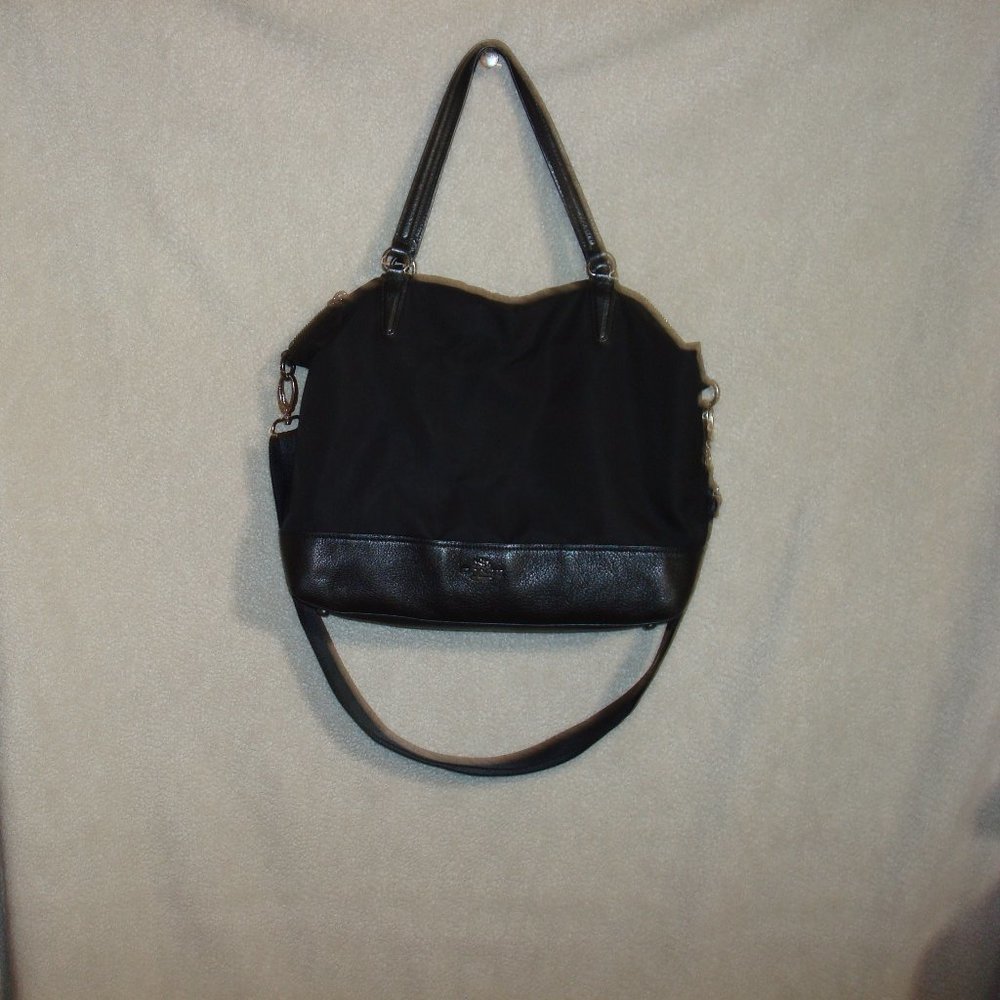 COACH PURSE WITH ATTACHABLE ADJUSTABLE NYLON STRAP